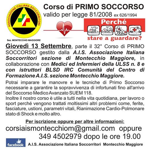 Corso Primo Soccorso 2018